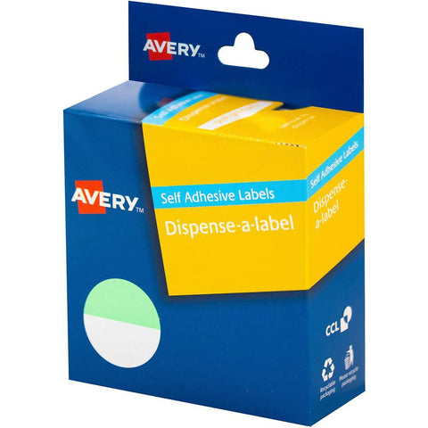 Avery 937278 Round Label Dispenser 24mm (Mint/White) [Box 300]