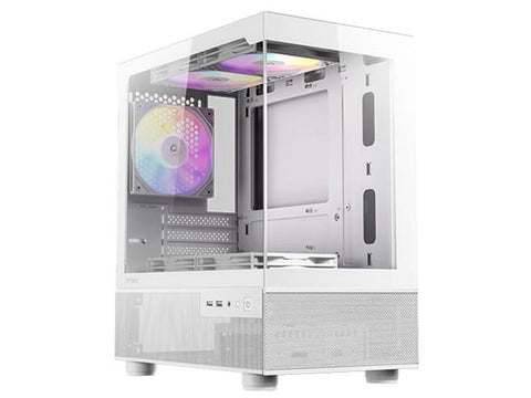 Antec CX200M RGB Elite Micro-ATX Gaming Case - White