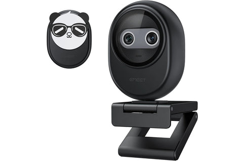 eMeet Piko Dual-Camera AI-Powered 4K Webcam Black