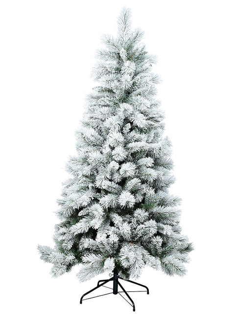 Christmas Warehouse - TREEYS23 2.3m Yukon Winter Heavily Flocked Tree | 1265 Tips & Hinged Branches Green with White