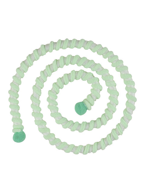 Christmas Warehouse - DECRH070 Green & White Candy Swirl Whimsical Monumental Wired Garland | 1.3m Green & White