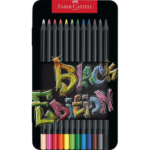 Faber-Castell Black Edition Colour Pencils [Tin 12]