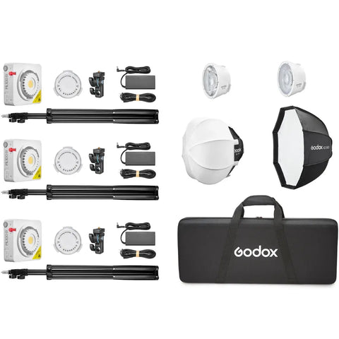 Godox ML100Bi Portable 3 Light Kit