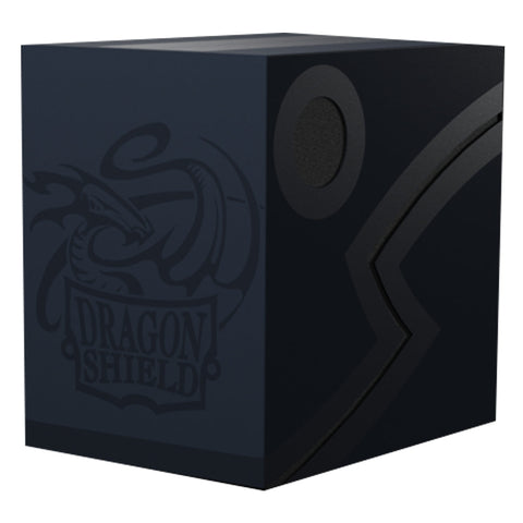 Arcane Tinmen Dragon Shield Revised Double Shell - Midnight Blue/Black Deck Box