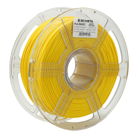 3D META PLA Basic 3D Printing Filament - Light Yellow