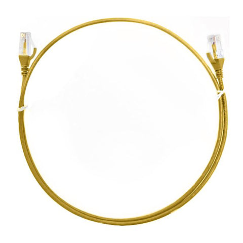 8ware CAT6 Premium RJ45 UTP Ultra Thin Slim Network Cable - 0.5m Yellow (CAT6THINYE-050M)