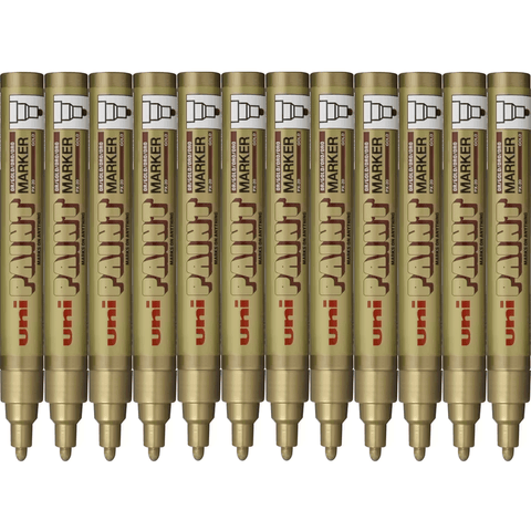 Uni-Ball PX20 Box 12 Paint Marker Bullet Tip 2.2mm (Gold)