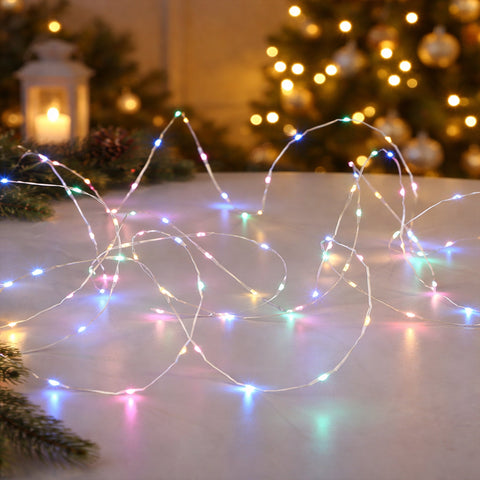 Lexi Lighting 400 Micro LED light - Candy Colour + Silver Wire
