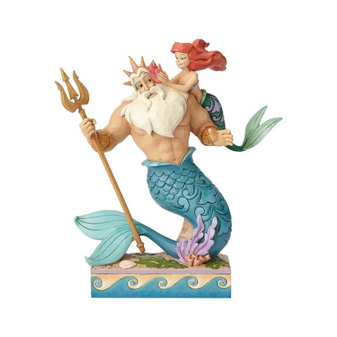 Jim Shore Disney Traditions - The Little Mermaid Ariel and Triton - Daddy's Little Princess