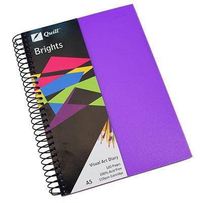 Quill Visual Art Diary 110Gsm 120 Page A5 Pp (Dark Purple)
