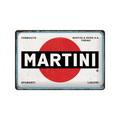 Nostalgic-Art 20x30cm Medium Sign Plaque Martini Logo White