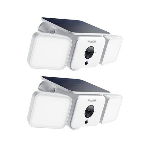 Reolink Solar Floodlight Cam All-in-One Solar Security Camera 2K 4MP Ultra-Wide View 2 Pack