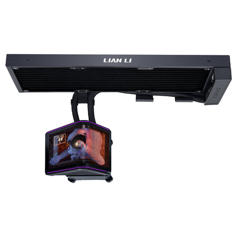 Lian Li HydroShift II OLED Curved 360Fanless AIO CPU Cooler - Black (GHS2OLDC36NB)