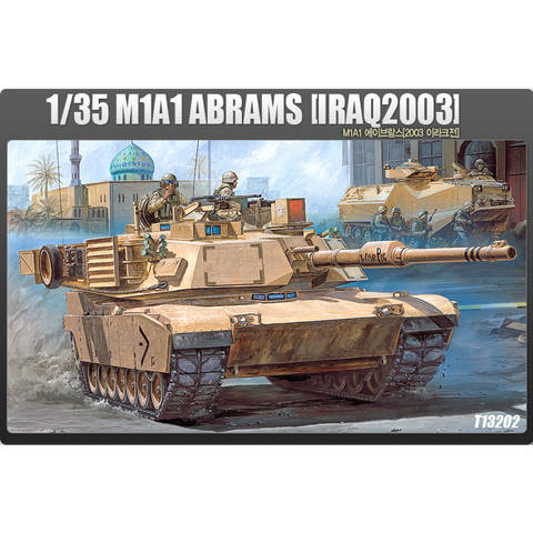 Academy 1/35 M1A1 Abrams Iraq 2003 Plastic Model Kit with Australian Decals