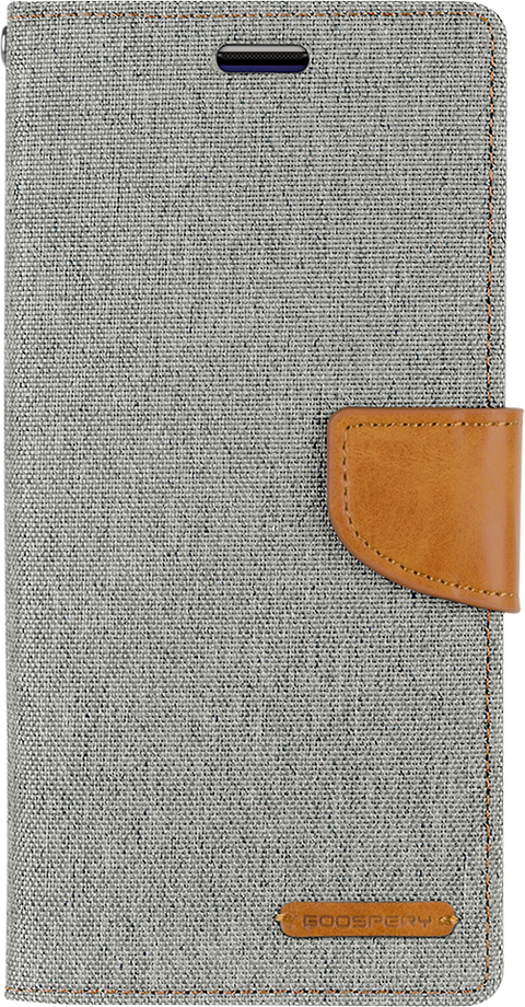 Goospery Canvas Diary For iPhone X / XS - Grey