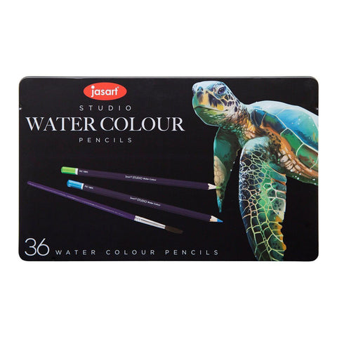 36pc Jasart Studio Art Blending Watercolour Pencil Tin Set
