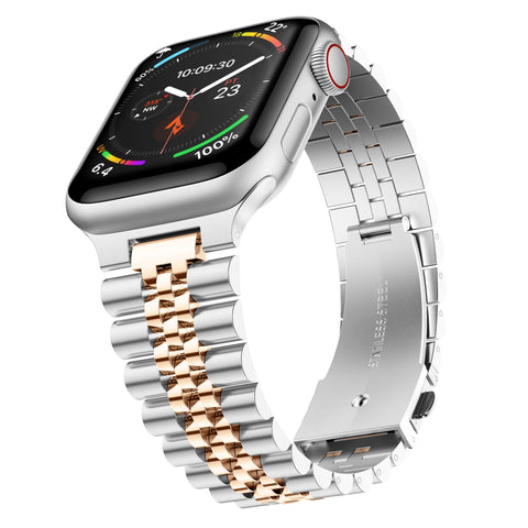 Friendie Perth Apple Watch Band - Silver/Rose (Large)
