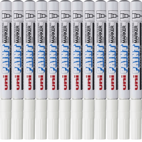 Uni-Ball PX203 Box 12 Paint Marker Bullet Tip Fine 0.8mm (White)