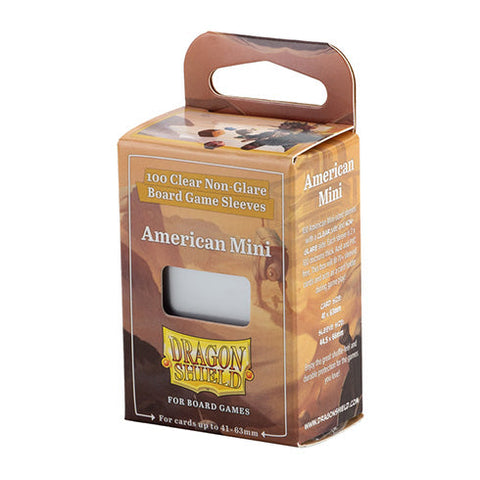 Arcane Tinmen Dragon Shield Board Game Sleeves - Clear Non-Glare - American Mini 41x63mm 100ct