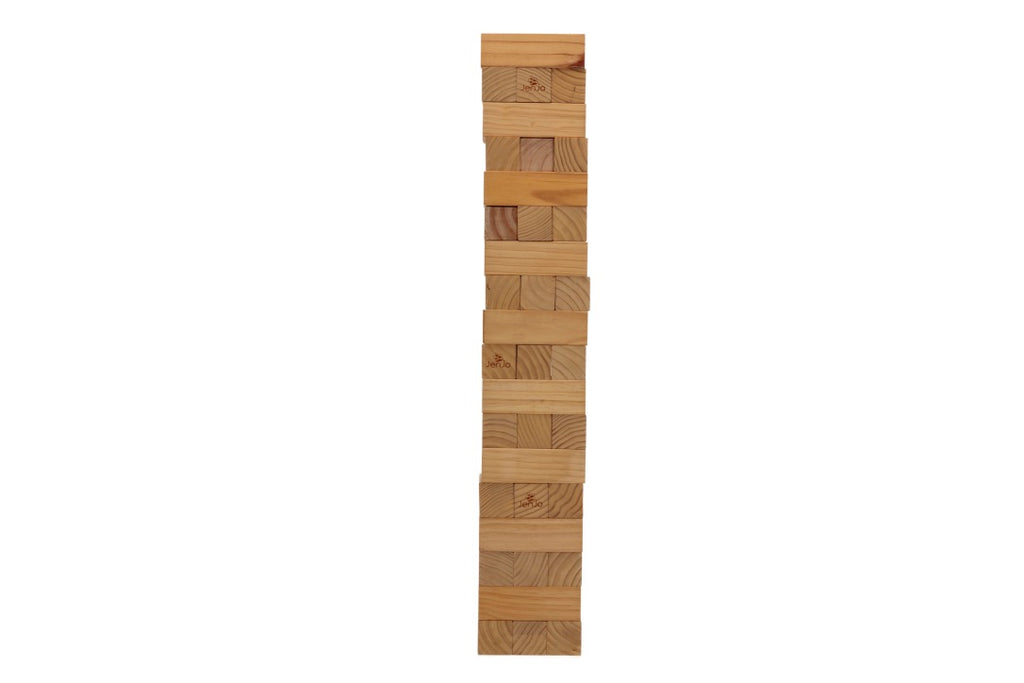 Jenjo Games 54 Piece Giant Jenjo Outdoor Wood Block Game 127cm - JB Hi-Fi