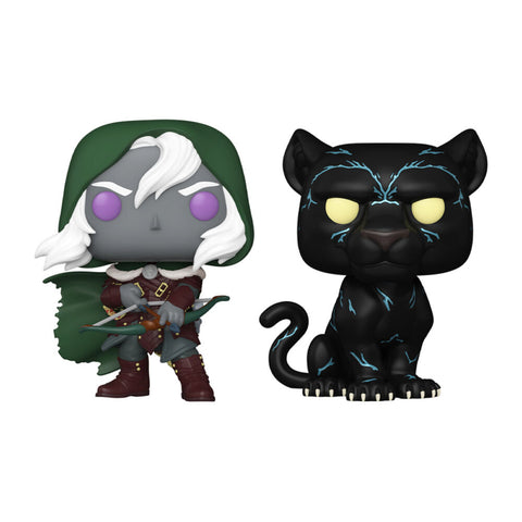 Dungeons & Dragons 2-Pieces Drizzt Do'Urden & Guenhwyvar Pop Vinyl Figure Toy 3.5"