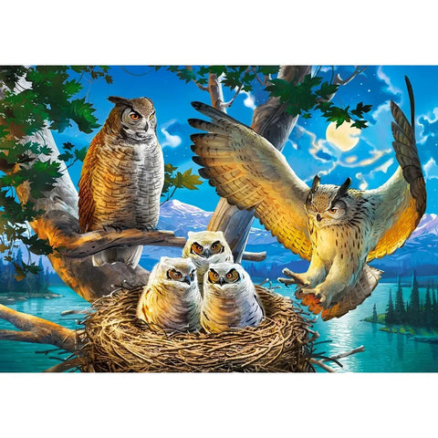 Castorland 500-Pieces Owl Family Puzzle