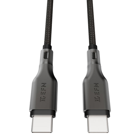 EFM 140W Pro Power and Data USB-C Cable with 1M Braided Cable (Black)