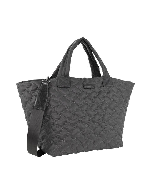 Pierre Cardin Women's Nylon Small Quilted Shoulder Tote Bag 45cm Grey
