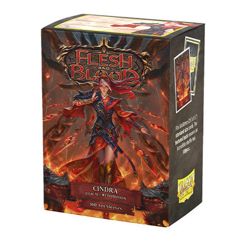 Arcane Tinmen Dragon Shield 100ct Matte Art Flesh and Blood Cindra Dracai of Retribution Sleeves