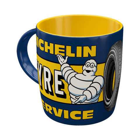 Nostalgic-Art Ceramic Mug Michelin Tyre Service Retro Look 9x9cm Blue