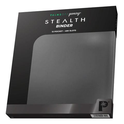 Palms Off Gaming STEALTH 12 Pocket Zip Trading Card Binder - Black