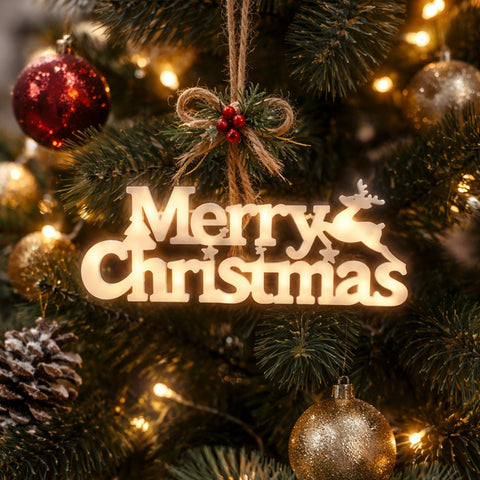 Lexi Lighting Battery Operated Merry Christmas Sign - Warm White