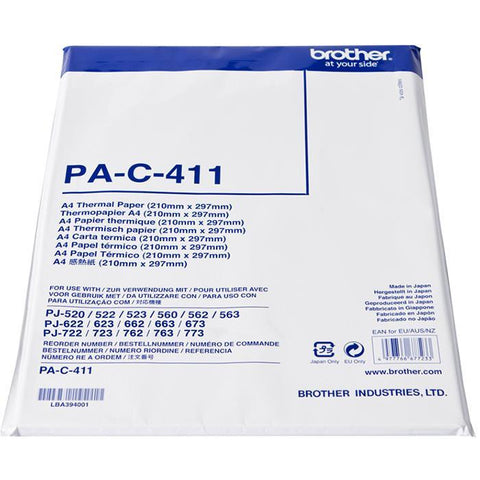 Brother PA-C-411 Thermal Paper A4 Pack 100 Sheets PocketJet Printers