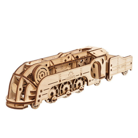 Ugears Mini Locomotive Wooden Mechanical 3D Puzzle Model Kit