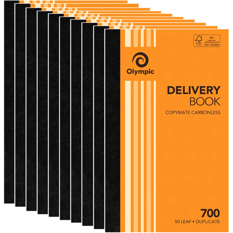 Olympic 10 Pack 700 Duplicate Delivery Book Carbonless 140869 Bulk