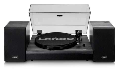 Lenco LS-300 Turntable with Bluetooth Connectivity & 2 Speakers (Black)
