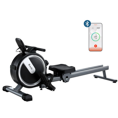 Everfit 16 Level Magnetic Rowing Machine for Home with App Connect (Black)