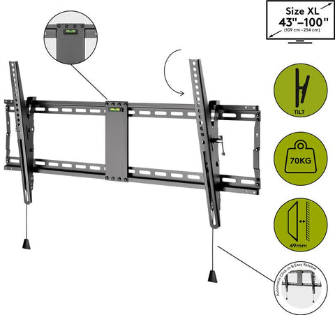 Goobay Tilt TV Wall Mount 43"-100" (Black)