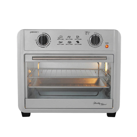 Healthy Choice 23L Air Fryer Oven with 3 Cooking Accessories (Silver)