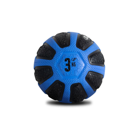 Bodyworx Medicine Ball Home Gym Crossfit Workout Exercise 3kg Black/Blue