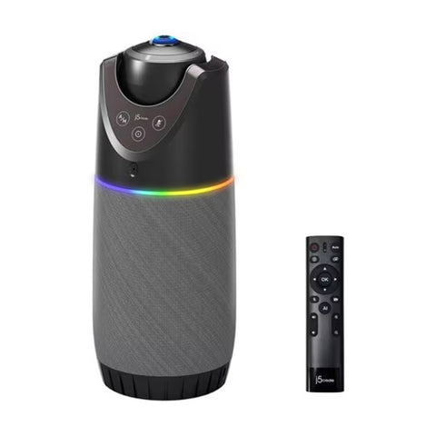 J5Create 4K Ultra HD Quality 360 Degree Professional AI Video Conference Camera