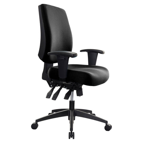 Buro Tidal Medium Back Chair Fully Upholstered With Arms Black