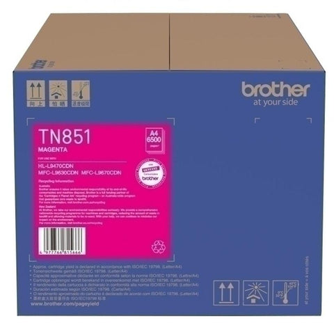Brother TN-851M Toner Ink Cartridge Original Genuine (Magenta)