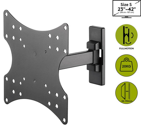 Goobay Fullmotion Single Arm TV Wall Mount (23"-42")