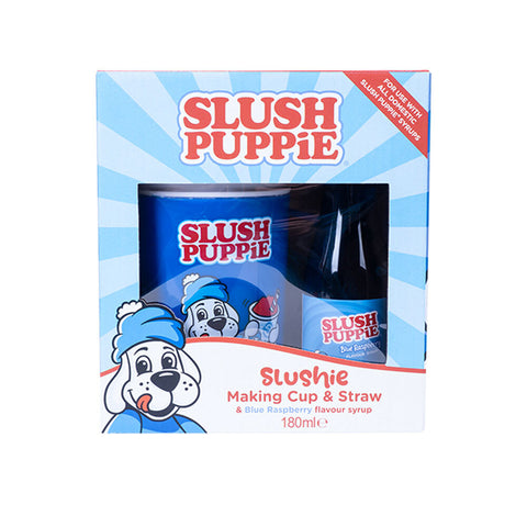 Slush Puppie Making Cup and Blue Raspberry Syrup Set