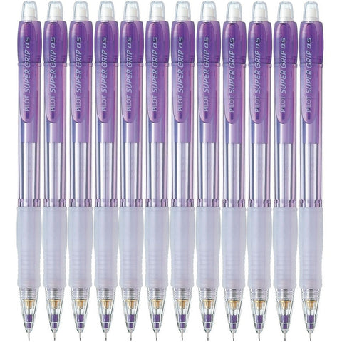 Pilot Super Grip Neon Mechanical Pencil Pacer 0.5mm Violet Purple Box 12