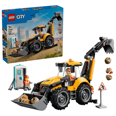 LEGO 60480 Yellow Backhoe Loader - City