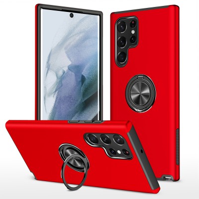 Redefine Magnetic Ring Holder Case for Samsung Galaxy S23 Ultra (Red)