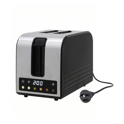 Devanti 2-Slice Toaster, LED Display 3.5cm Wide Slots 6 Browning Levels
