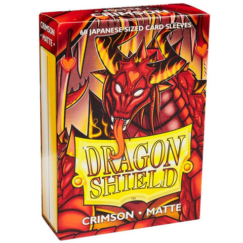 Arcane Tinmen Dragon Shield Japanese 60ct Matte Crimson Sleeves 59x86mm